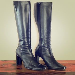 ❤️Anne Klein 2, High-Heeled, Knee High Black 👢